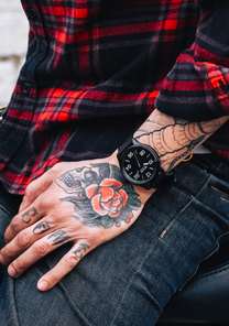 
NIXDEV01 Patrol Leather Analog Watch - Navy / Saddle - View 5