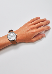 
NIXDEV01 Patrol Leather Analog Watch - Navy / Saddle - View 6