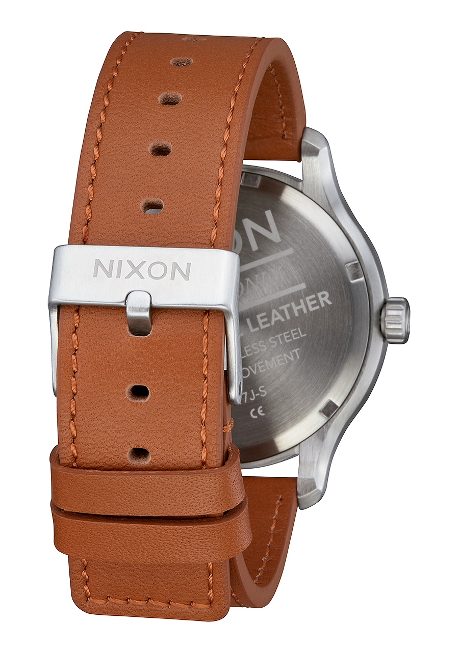 
NIXDEV01 Patrol Leather Analog Watch - Navy / Saddle - View 3