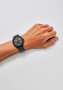 
NIXDEV01 Patrol Leather Analog Watch - Black / Silver / Black - View 7
