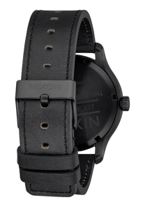 
NIXDEV01 Patrol Leather Analog Watch - Black / Silver / Black - View 3