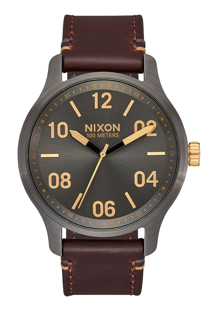 Patrol Leather - Gunmetal / Gold
