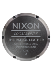 
NIXDEV01 Patrol Leather Analog Watch - Gunmetal / Gold - View 4
