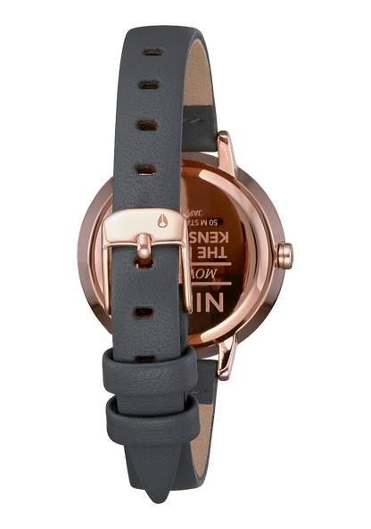 Medium Kensington Leather - Rose Gold / Gray