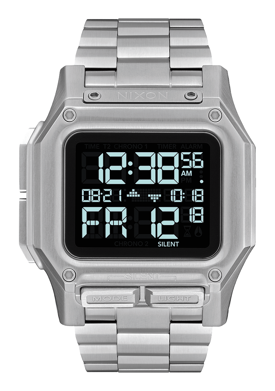 
NIXDEV01 Regulus Stainless Steel Digital Watch - Black - View 1