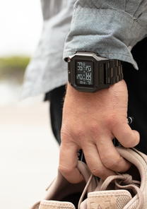 
NIXDEV01 Regulus Stainless Steel Digital Watch - All Black - View 5