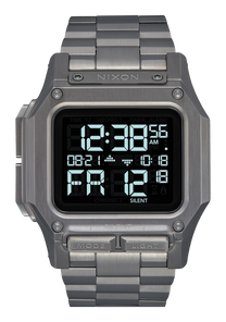 
NIXDEV01 Regulus Stainless Steel Digital Watch - Gunmetal - View 1