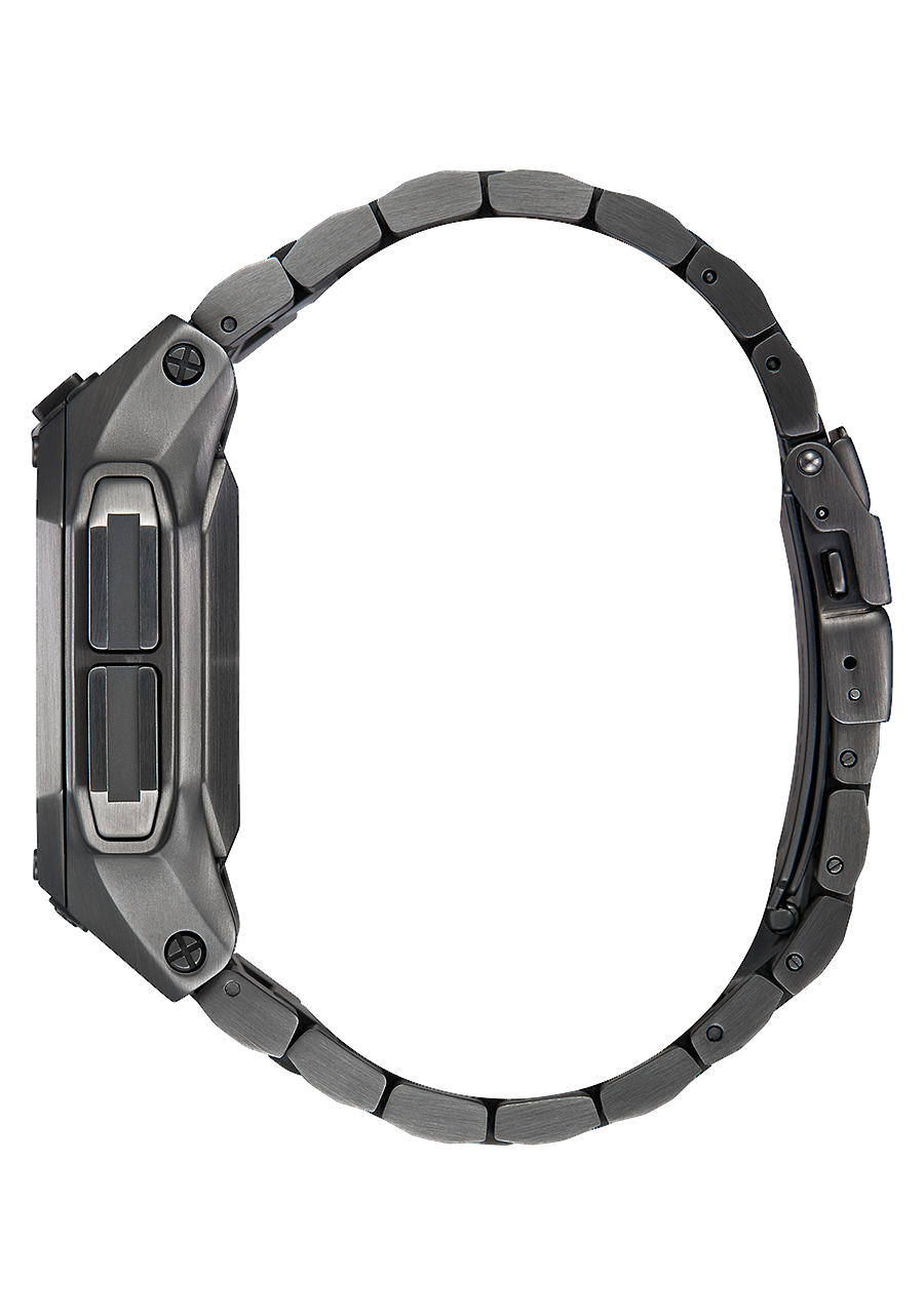 
NIXDEV01 Regulus Stainless Steel Digital Watch - Gunmetal - View 2