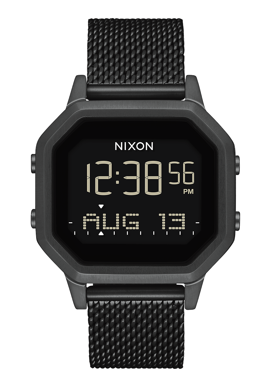 
NIXDEV01 Siren Milanese Digital Watch - All Black - View 1