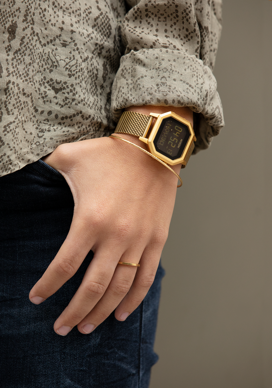
NIXDEV01 Siren Milanese Digital Watch - All Gold - View 5