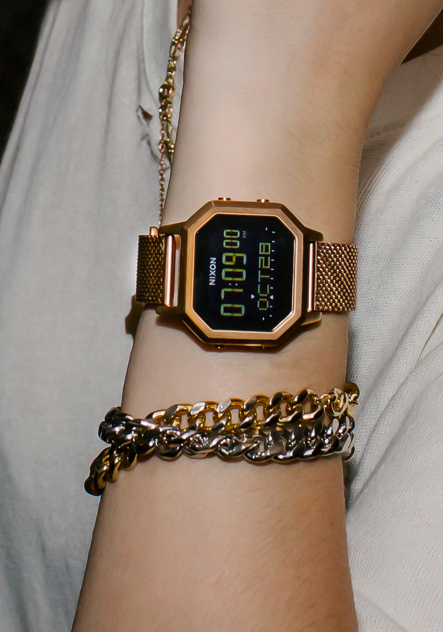 
NIXDEV01 Siren Milanese Digital Watch - All Rose Gold - View 5