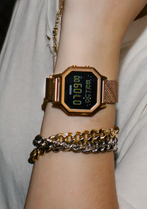 
NIXDEV01 Siren Milanese Digital Watch - All Rose Gold - View 5