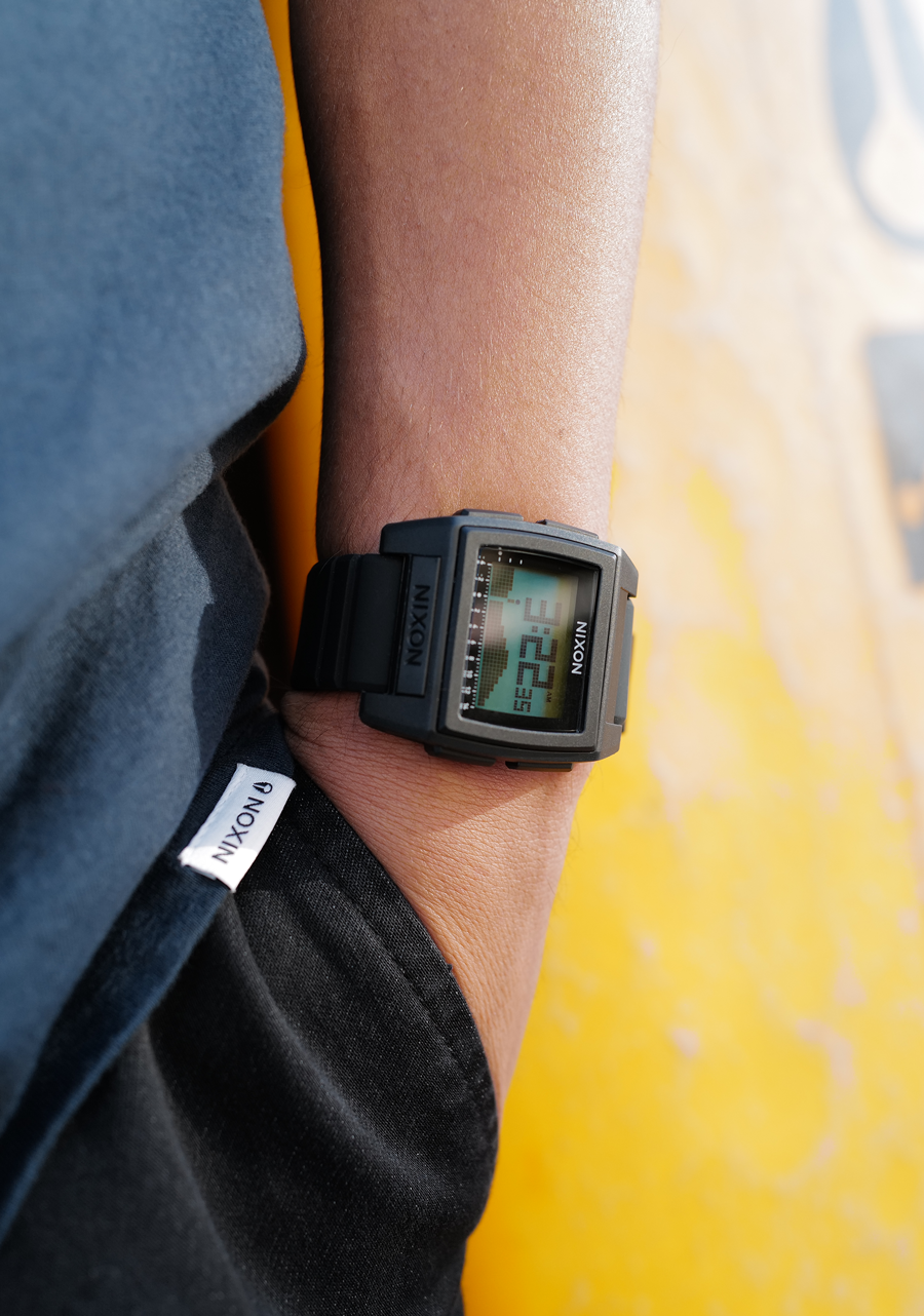 
NIXDEV01 Base Tide Pro Digital Watch - Black / Green Positive - View 5