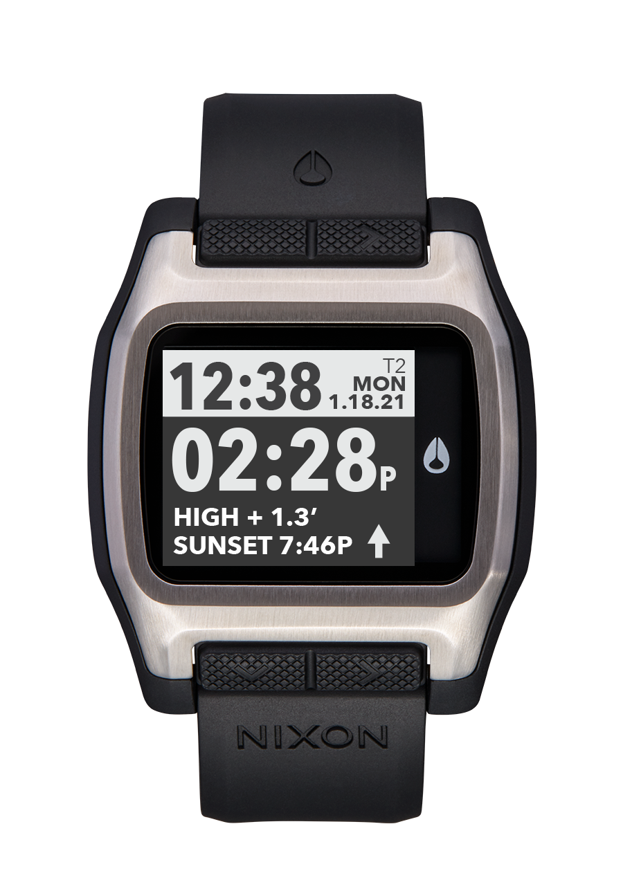 
NIXDEV01 High Tide Digital Watch - Silver / Black - View 7