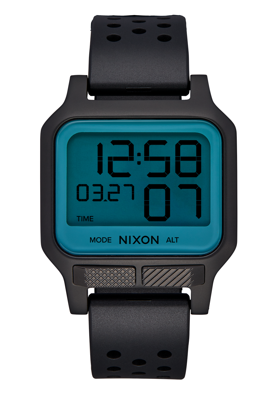 
NIXDEV01 Heat Digital Watch - Black / Aqua Positive - View 1