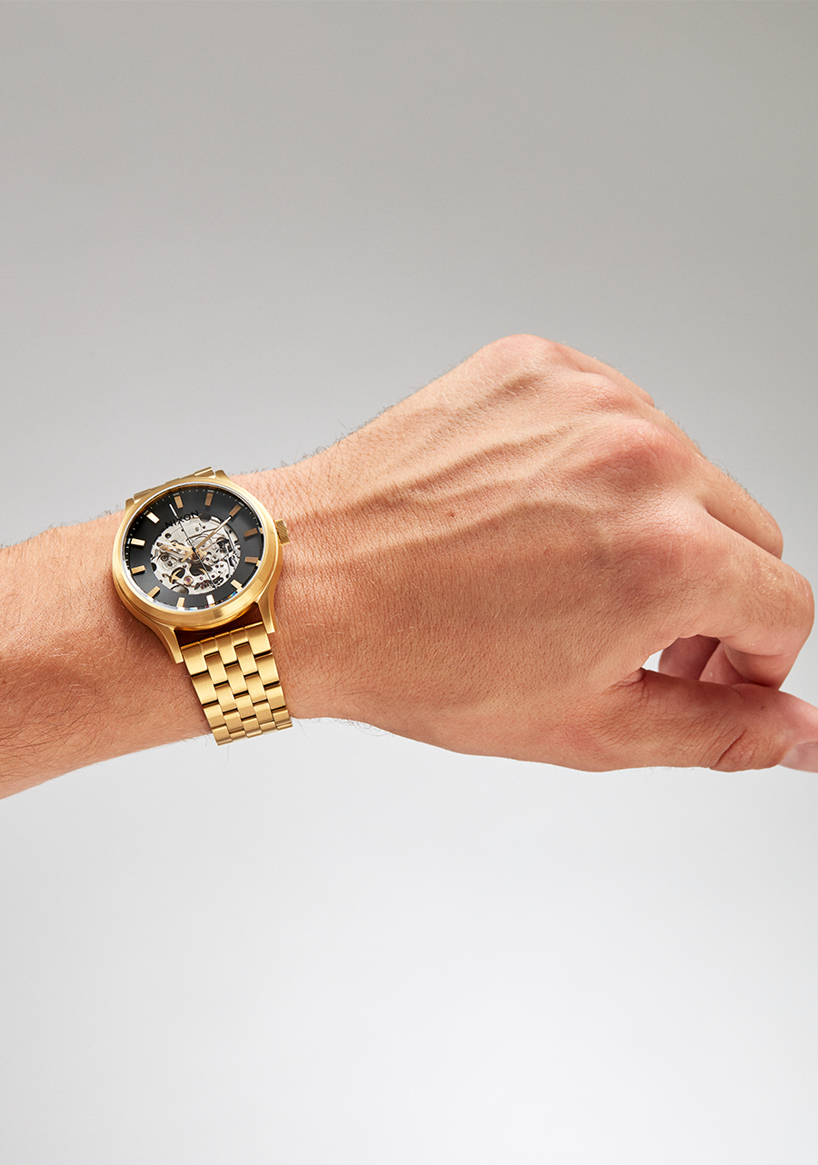 
NIXDEV01 Spectra Analog Watch - Black / Gold - View 5