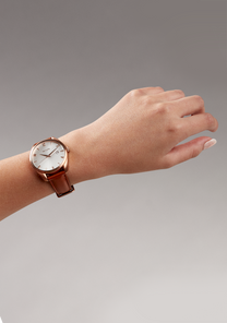 
NIXDEV01 Thalia Leather Analog Watch - Rose Gold / White - View 6