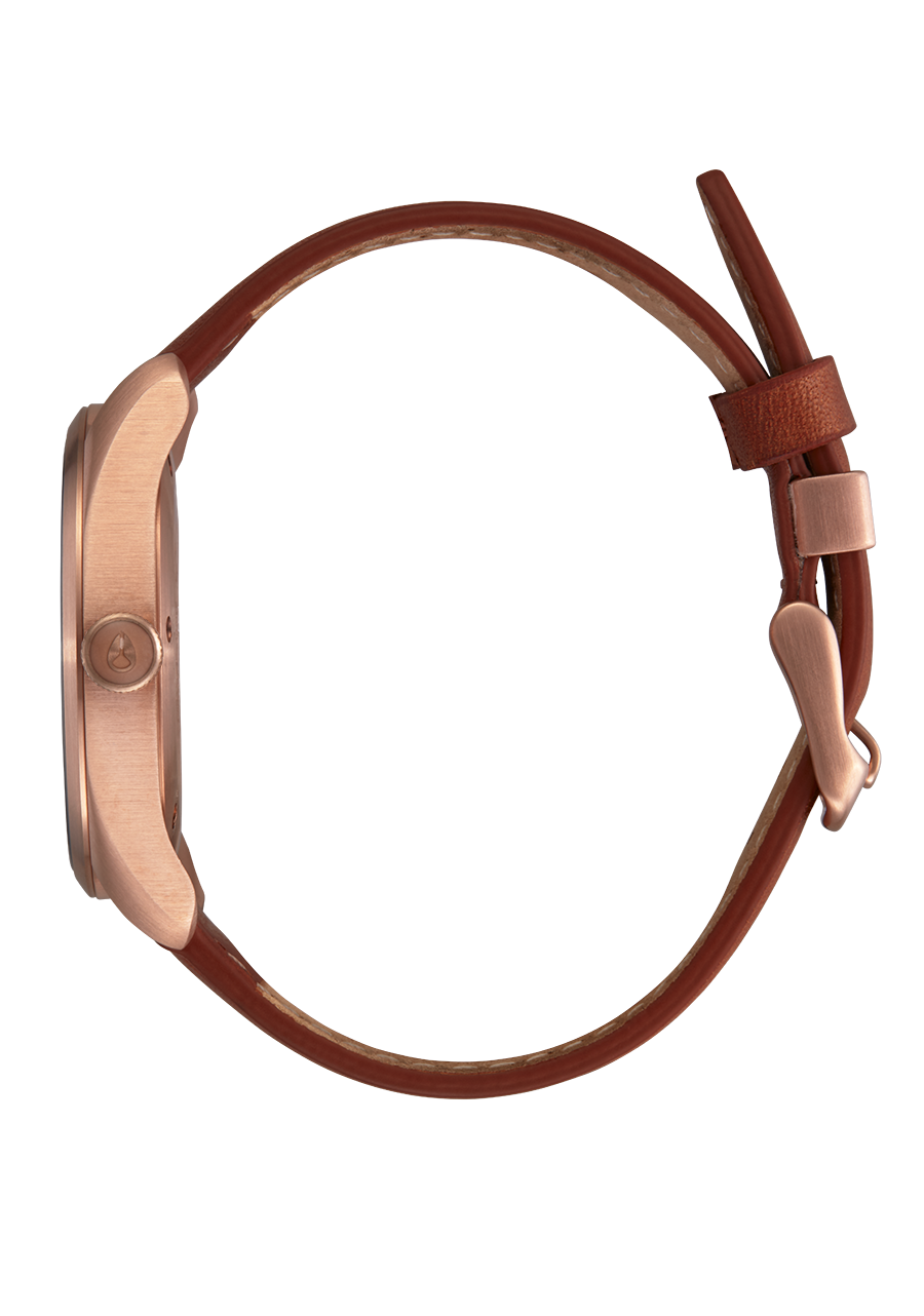 
NIXDEV01 Thalia Leather Analog Watch - Rose Gold / White - View 2