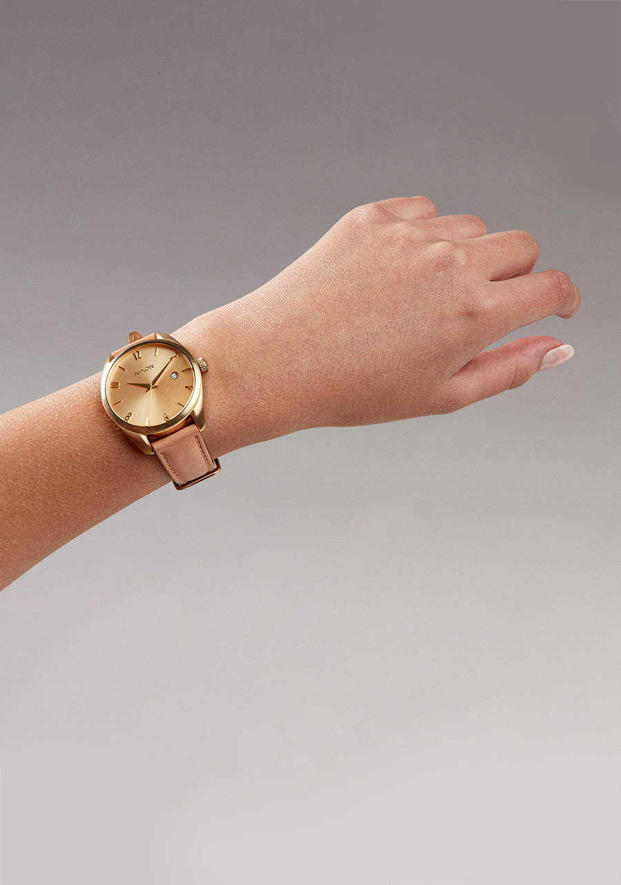 
NIXDEV01 Thalia Leather Analog Watch - Light Gold / Tan - View 6