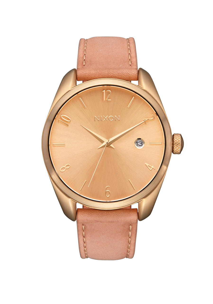 
NIXDEV01 Thalia Leather Analog Watch - Light Gold / Tan - View 1