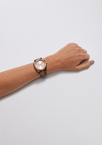 
NIXDEV01 Time Teller Acetate Analog Watch - Cream Tortoise - View 6