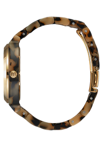 
NIXDEV01 Time Teller Acetate Analog Watch - Cream Tortoise - View 2