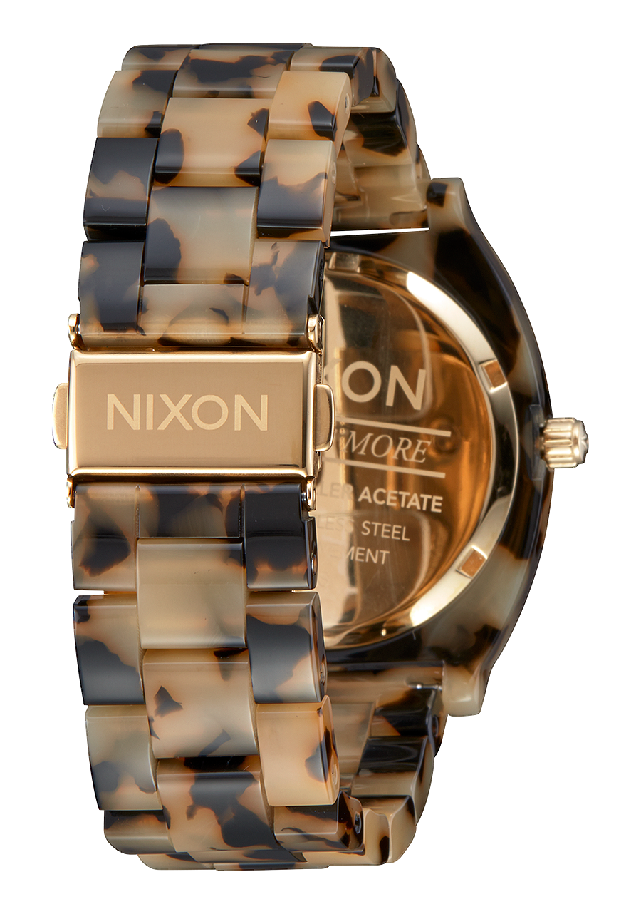
NIXDEV01 Time Teller Acetate Analog Watch - Cream Tortoise - View 3