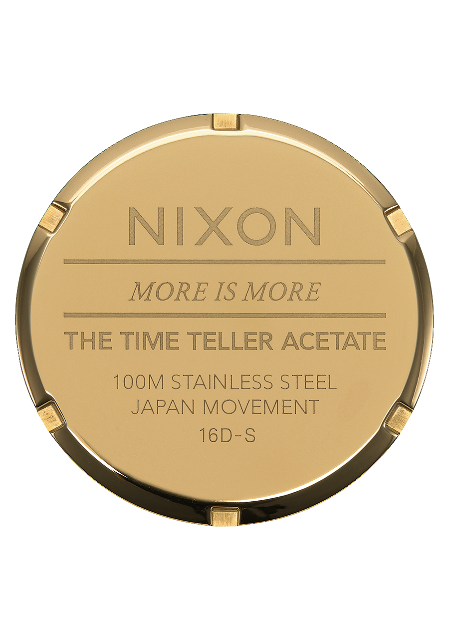 
NIXDEV01 Time Teller Acetate Analog Watch - Cream Tortoise - View 4