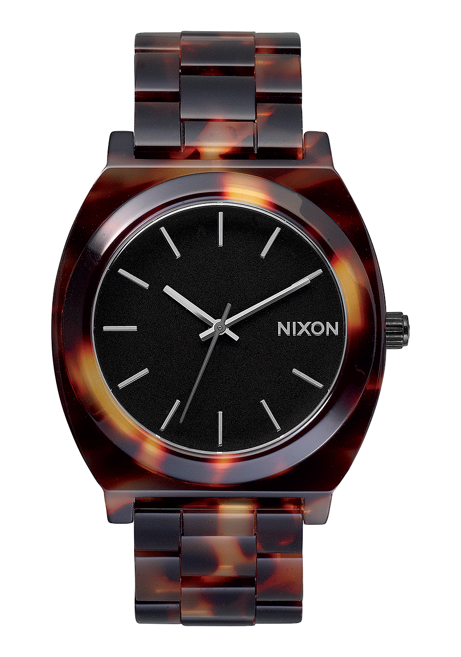 
NIXDEV01 Time Teller Acetate Analog Watch - Tortoise - View 1