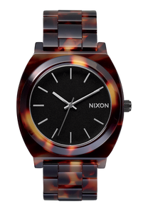 
NIXDEV01 Time Teller Acetate Analog Watch - Tortoise - View 1