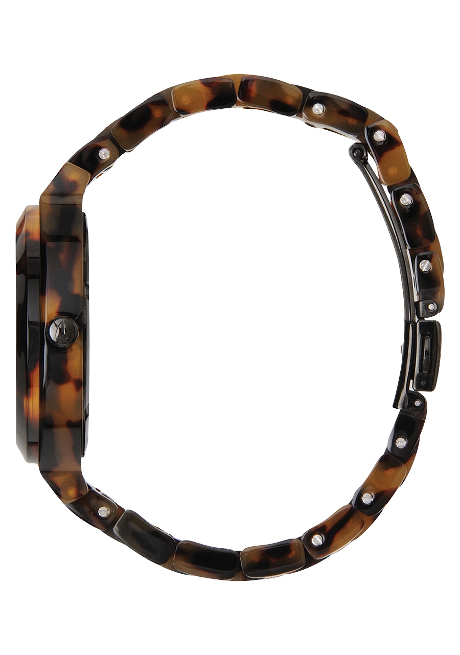 
NIXDEV01 Time Teller Acetate Analog Watch - Tortoise - View 2