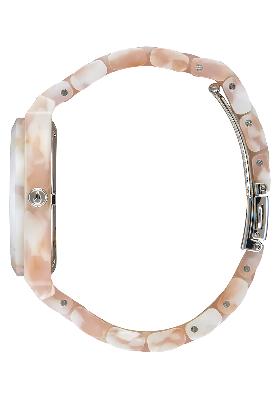 
NIXDEV01 Time Teller Acetate Analog Watch - Pink / Silver - View 2