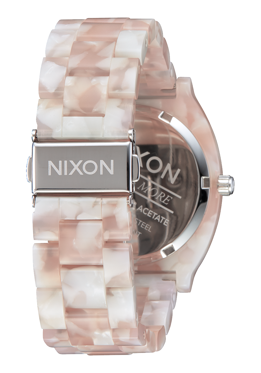 
NIXDEV01 Time Teller Acetate Analog Watch - Pink / Silver - View 3