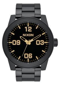 
NIXDEV01 Corporal Stainless Steel Analog Watch - Matte Black / Gold - View 1