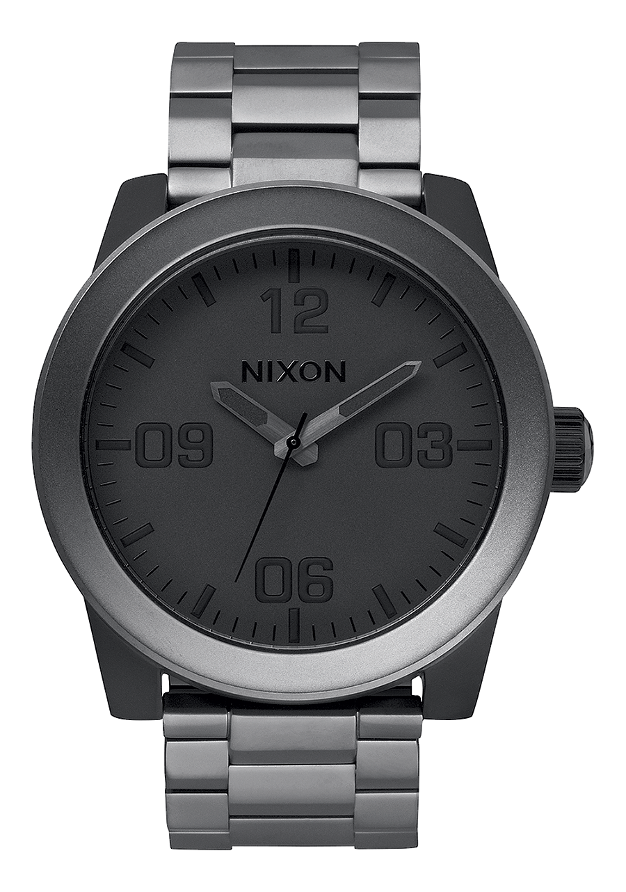 
NIXDEV01 Corporal Stainless Steel Analog Watch - Matte Black / Matte Gunmetal - View 1