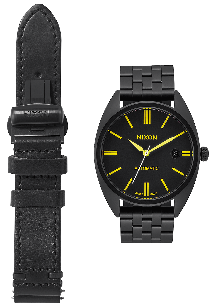 
NIXDEV01 Supremacy Analog Watch - Black / Yellow - View 4