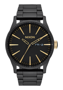
NIXDEV01 Sentry Stainless Steel Analog Watch - Matte Black / Gold - View 1