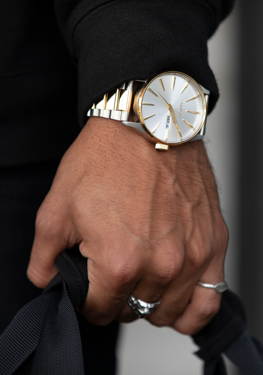 
NIXDEV01 Sentry Stainless Steel Analog Watch - Silver / Gold - View 5