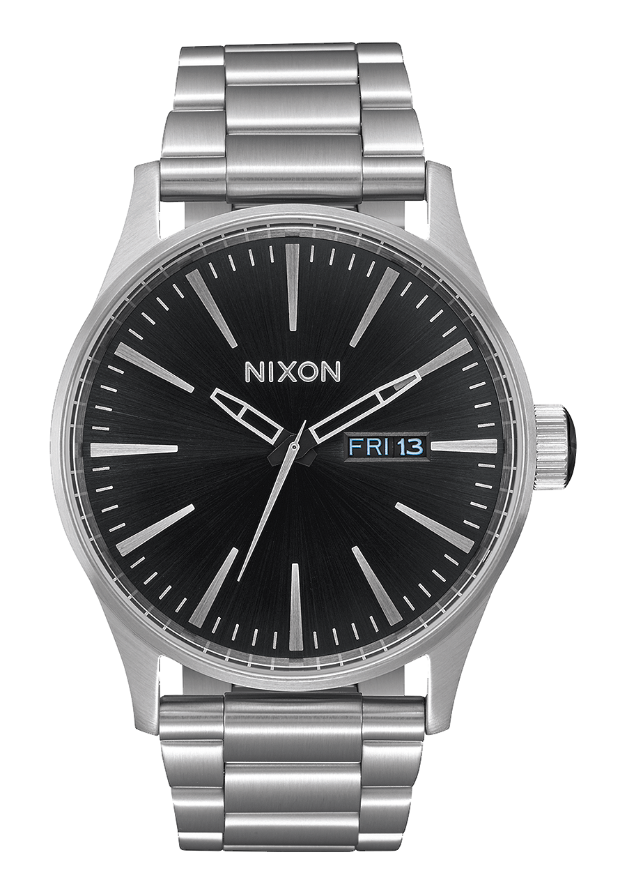 
NIXDEV01 Sentry Stainless Steel Analog Watch - Black Sunray - View 1