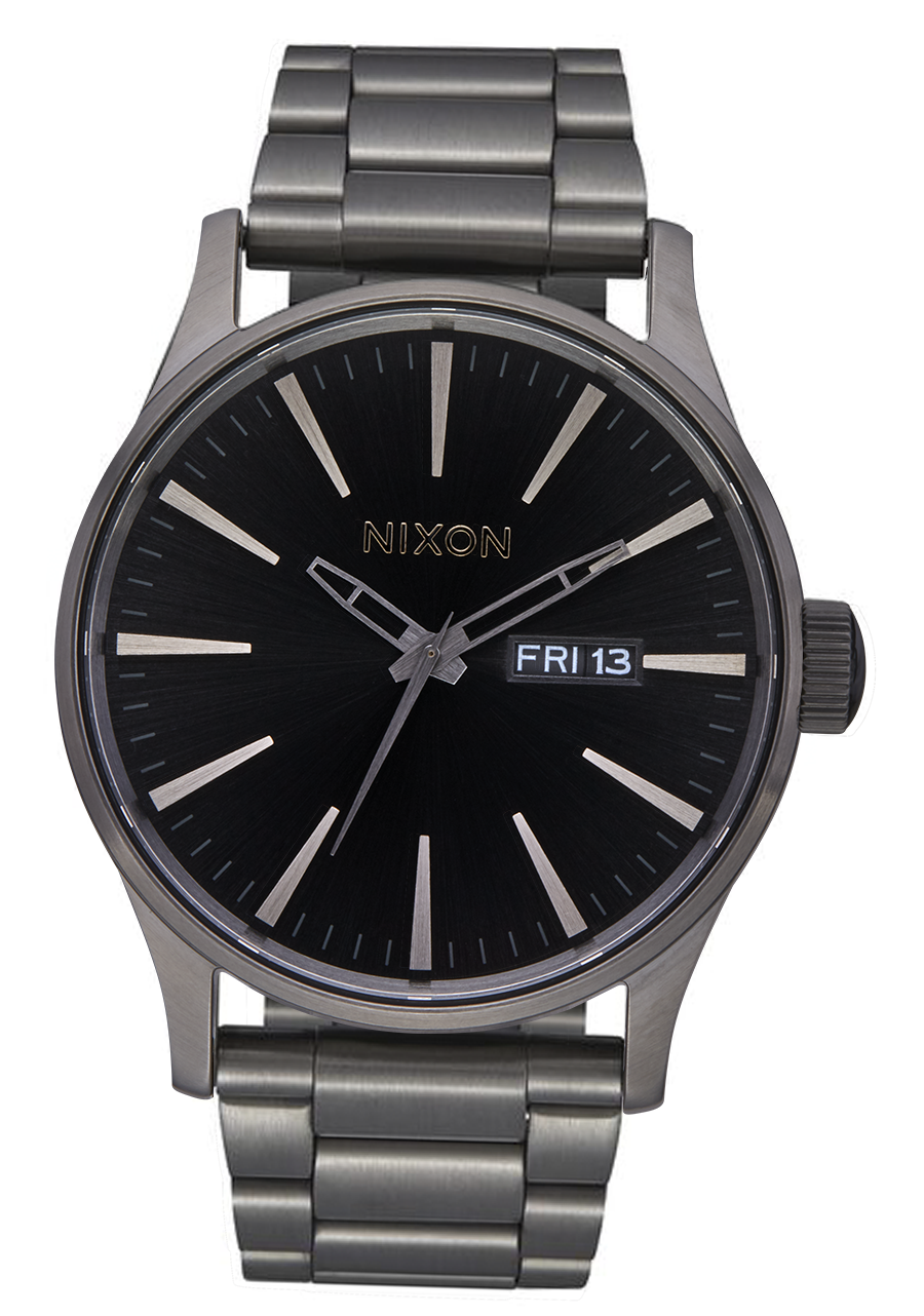 
NIXDEV01 Sentry Stainless Steel Analog Watch - Gunmetal / Black Sunray - View 1