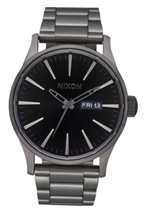 
NIXDEV01 Sentry Stainless Steel Analog Watch - Gunmetal / Black Sunray - View 1
