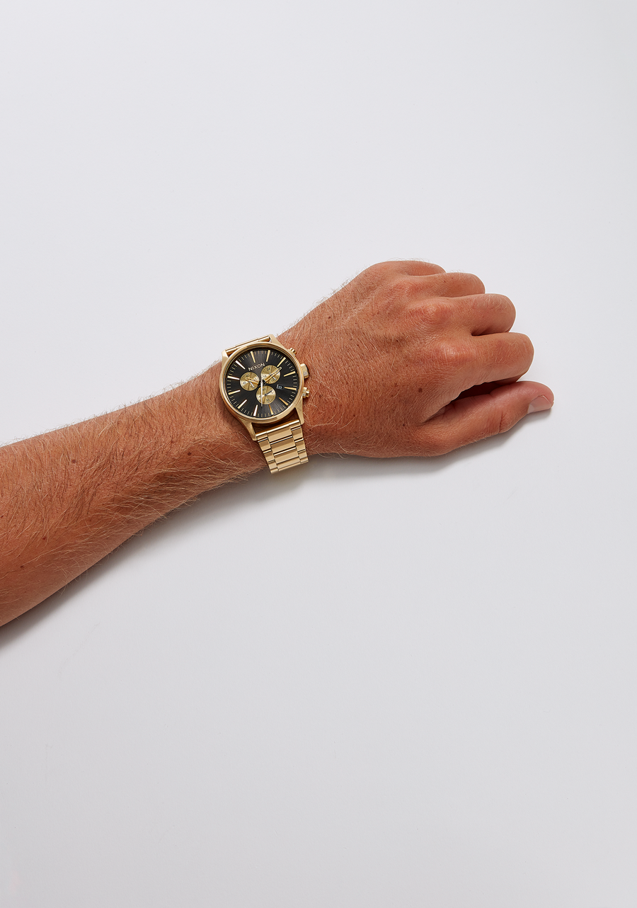 
NIXDEV01 Sentry Chrono Analog Watch - All Gold / Black - View 6