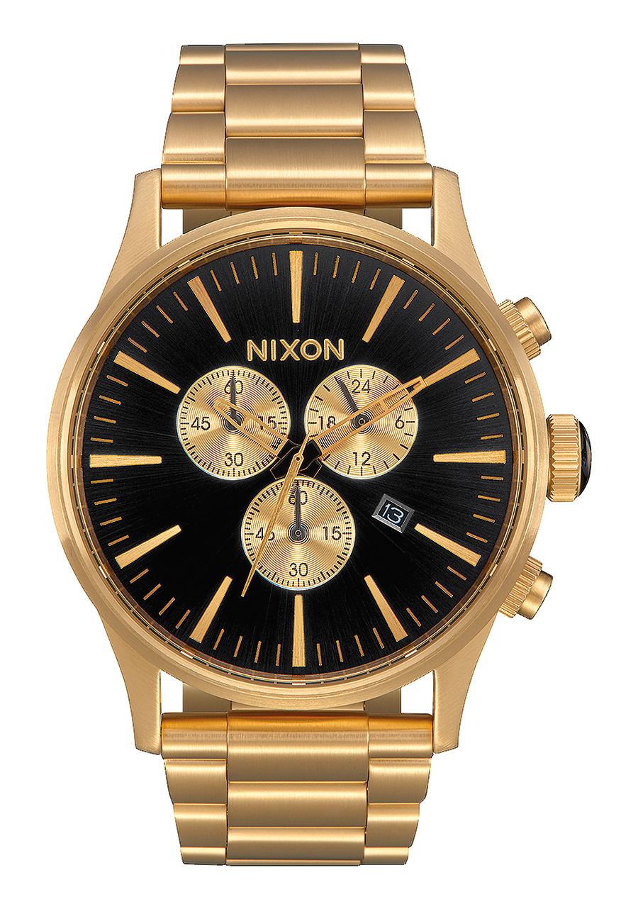 
NIXDEV01 Sentry Chrono Analog Watch - All Gold / Black - View 1