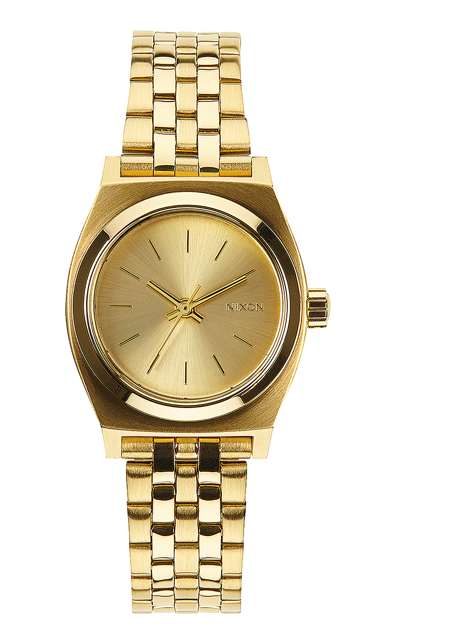 
NIXDEV01 Small Time Teller Analog Watch - All Gold - View 1