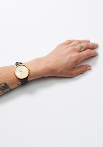 
16mm Pineapple Leather Band - Black View 6
