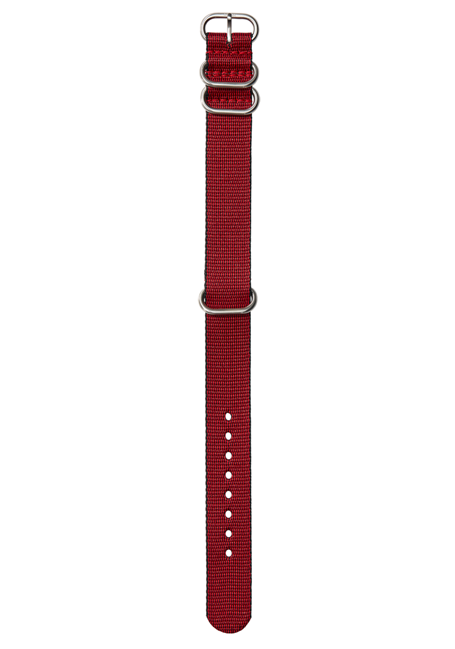 
20mm Nylon #TIDE NATO Band - Red / Black View 1
