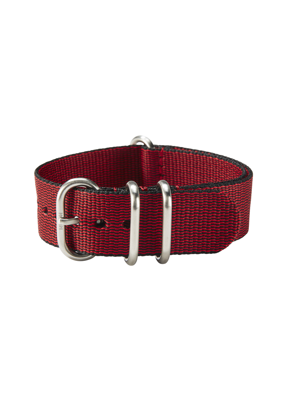 
20mm Nylon #TIDE NATO Band - Red / Black View 2