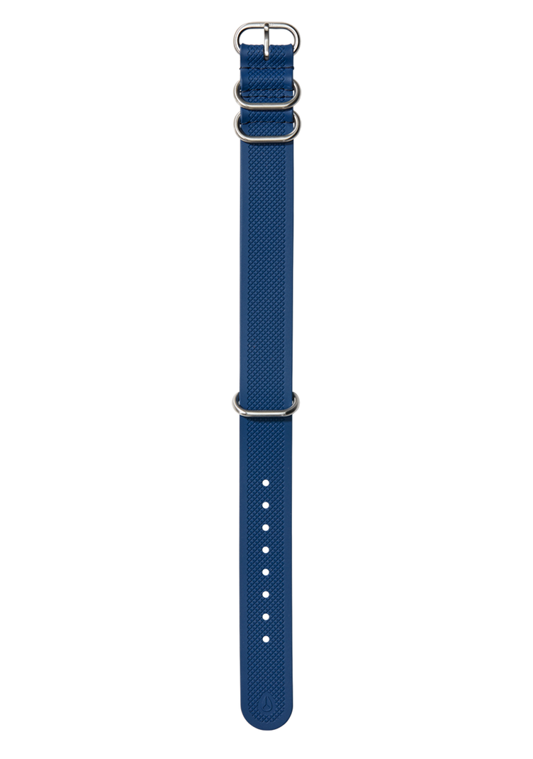 20mm FKM Rubber NATO Band - Navy / Blue
