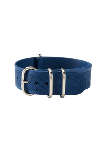 
20mm FKM Rubber NATO Band - Navy / Blue View 2