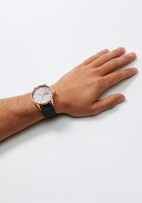 
23mm Vegetable Tanned Leather Band - Black View 6